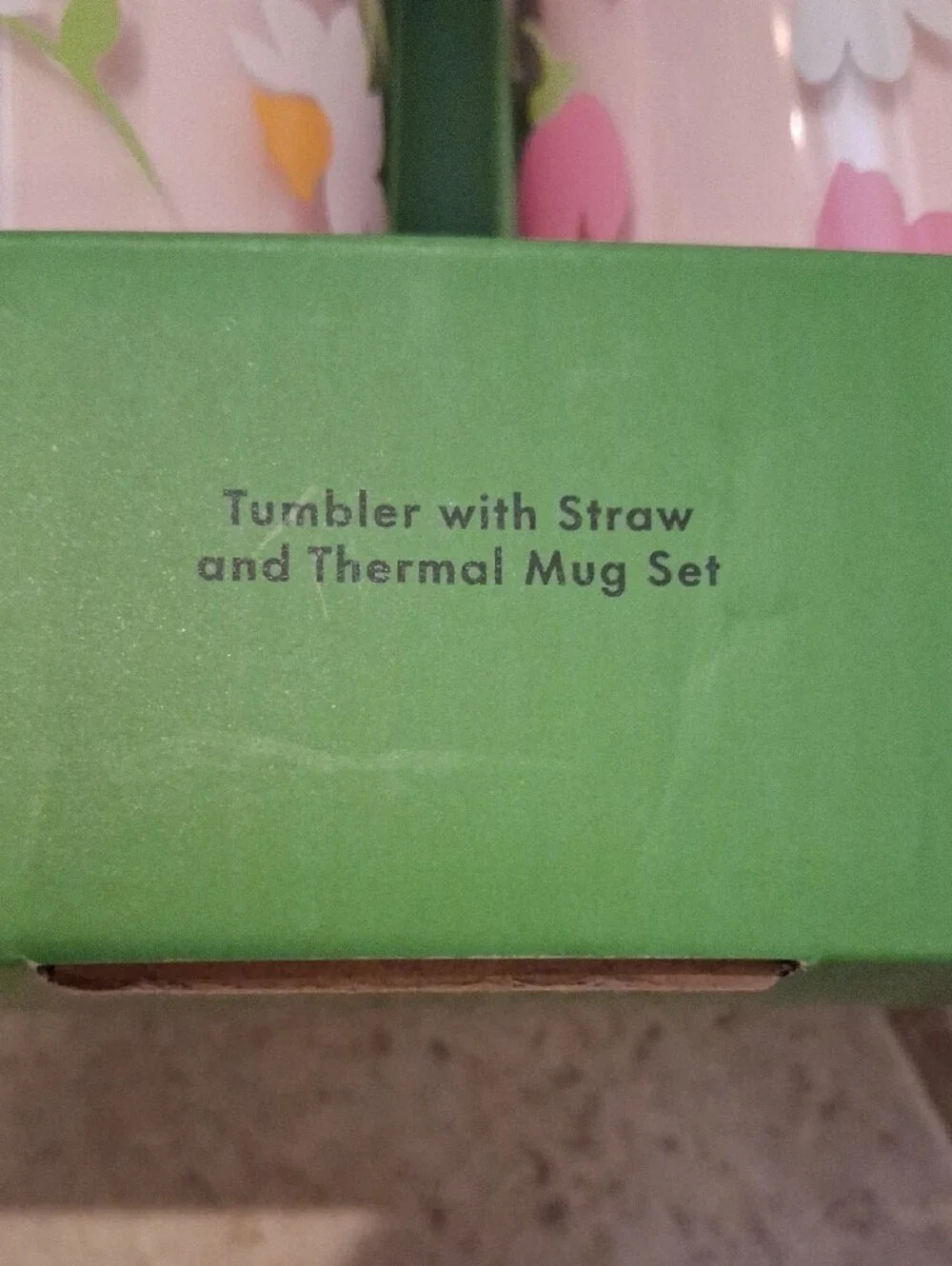 kate spade Pink Floral Tumbler and Thermal Mug Set